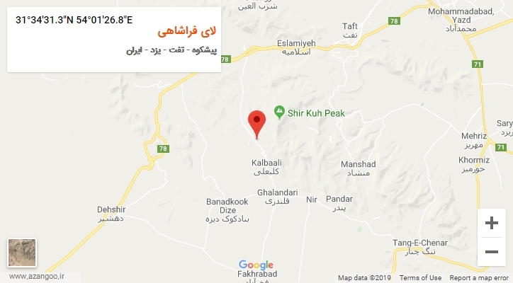 روستای لای فراشاهی بر روی نقشه