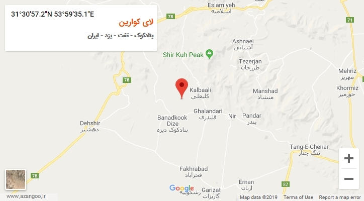 روستای لای کوارین بر روی نقشه
