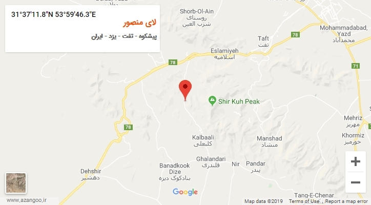 روستای لای منصور بر روی نقشه