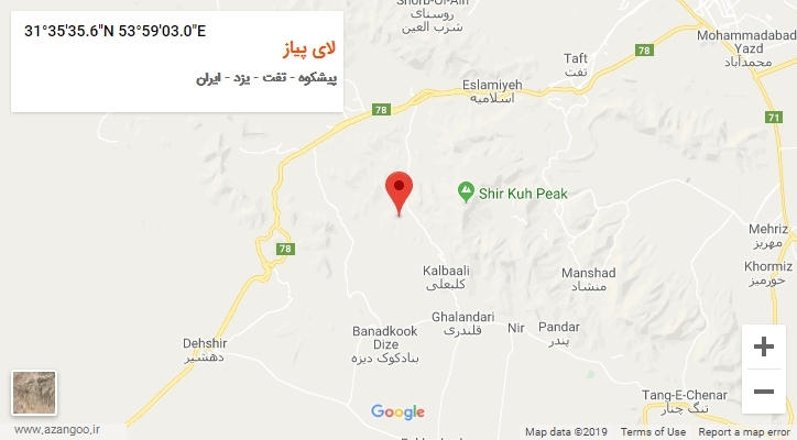 روستای لای پیاز بر روی نقشه