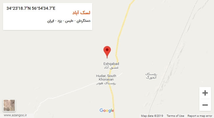 روستای لسک آباد بر روی نقشه