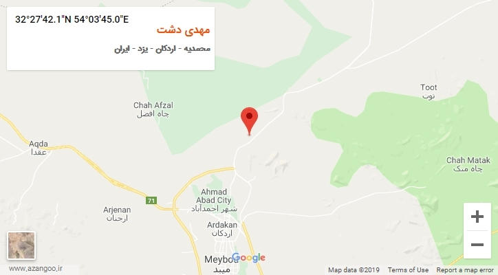 روستای مهدی دشت بر روی نقشه