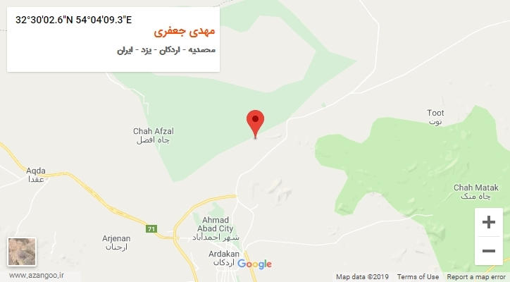 روستای مهدی جعفری بر روی نقشه