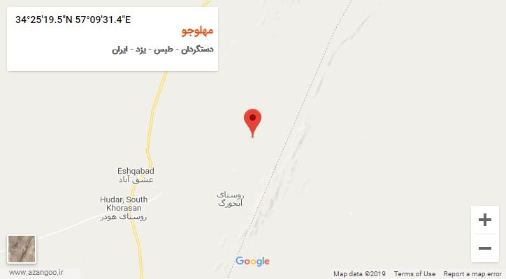 روستای مهلوجو بر روی نقشه