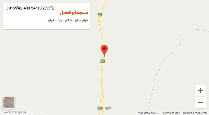 روستای مسجدابوالفضل بر روی نقشه
