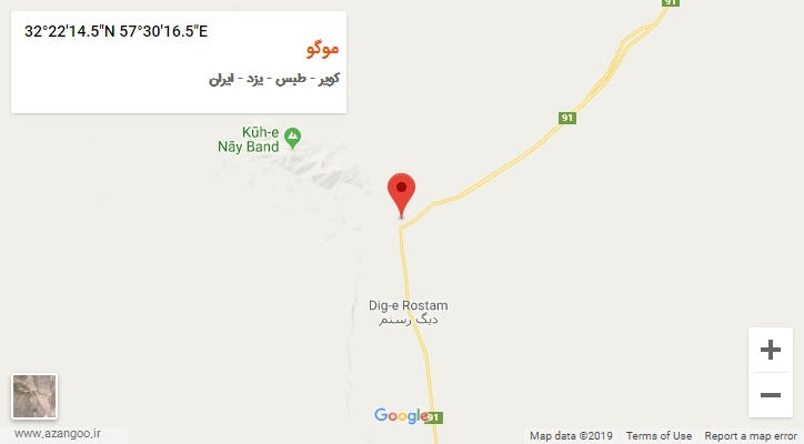 روستای موگو بر روی نقشه