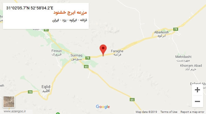روستای مزرعه ایرج خشنود بر روی نقشه