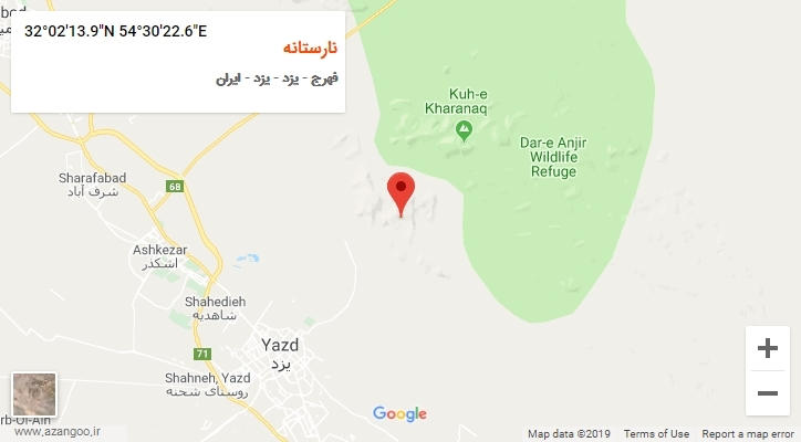 روستای نارستانه بر روی نقشه
