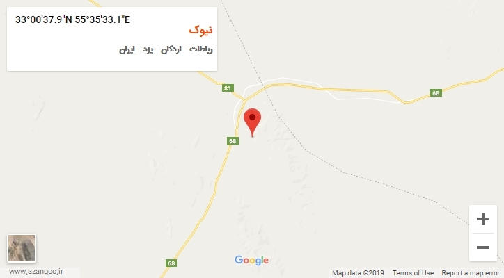 روستای نیوک بر روی نقشه