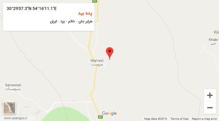 روستای پده بید بر روی نقشه