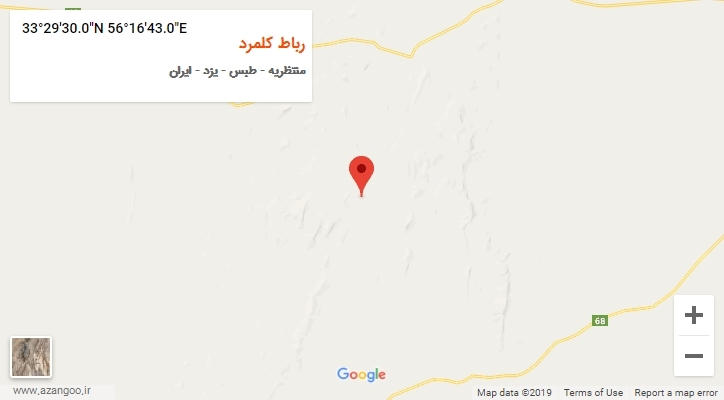 روستای رباط کلمرد بر روی نقشه