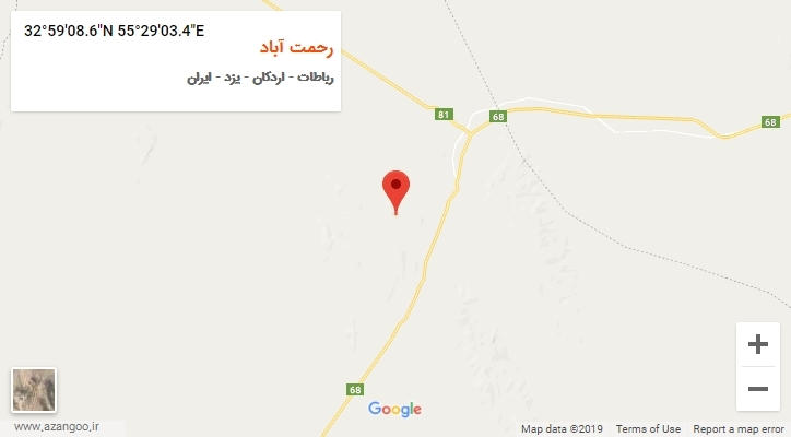 روستای رحمت آباد بر روی نقشه