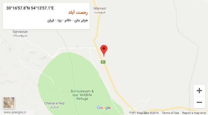 روستای رحمت آباد بر روی نقشه