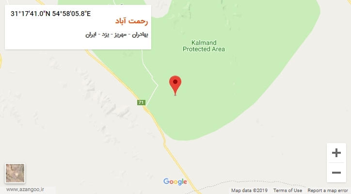 روستای رحمت آباد بر روی نقشه