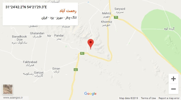 روستای رحمت آباد بر روی نقشه