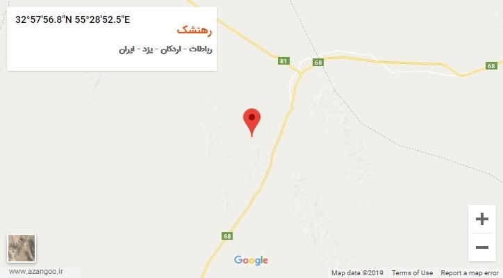 روستای رهنشک بر روی نقشه