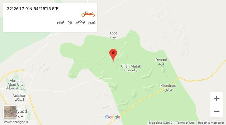 روستای رنجقان بر روی نقشه