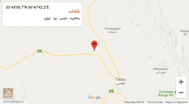 روستای شاداب بر روی نقشه