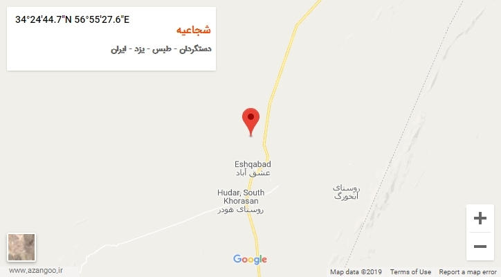 روستای شجاعیه بر روی نقشه