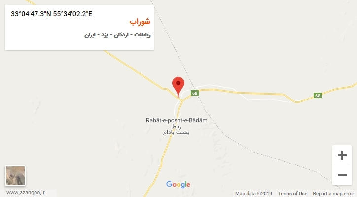 روستای شوراب بر روی نقشه