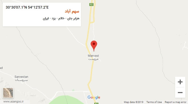 روستای سهم آباد بر روی نقشه