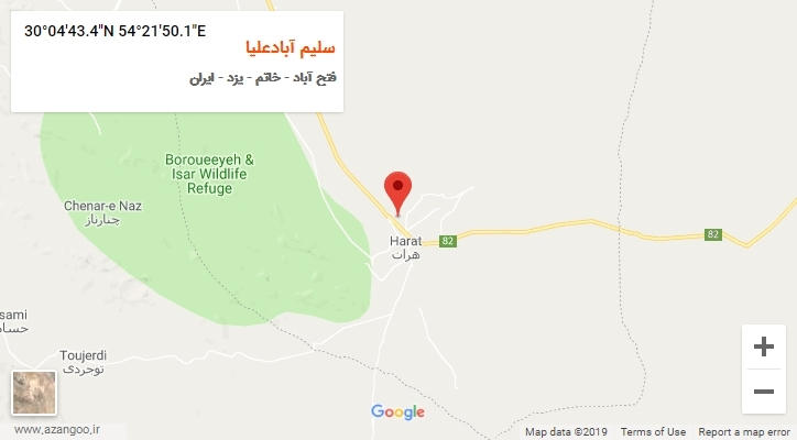 روستای سلیم آبادعلیا بر روی نقشه