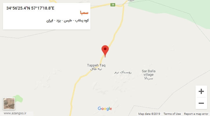 روستای سمبا بر روی نقشه