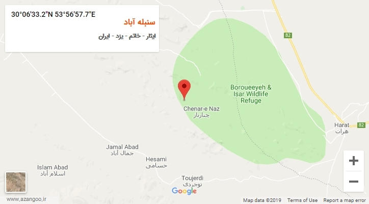 روستای سنبله آباد بر روی نقشه