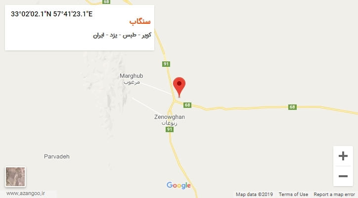 روستای سنگاب بر روی نقشه