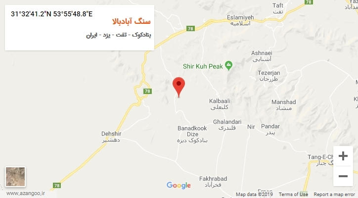 روستای سنگ آبادبالا بر روی نقشه