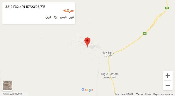 روستای سرشله بر روی نقشه