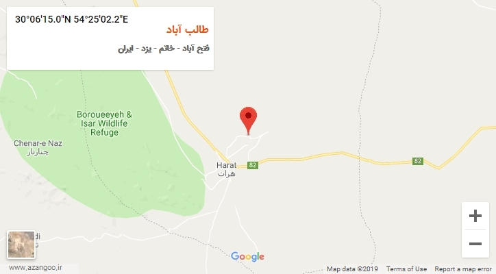 روستای طالب آباد بر روی نقشه