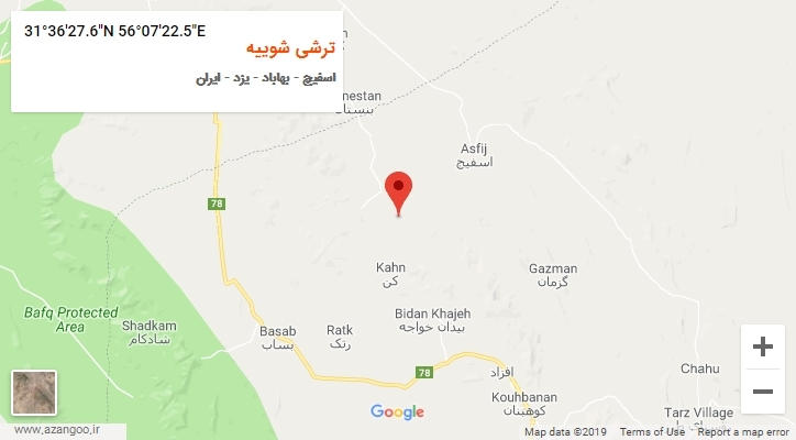 روستای ترشی شوییه بر روی نقشه