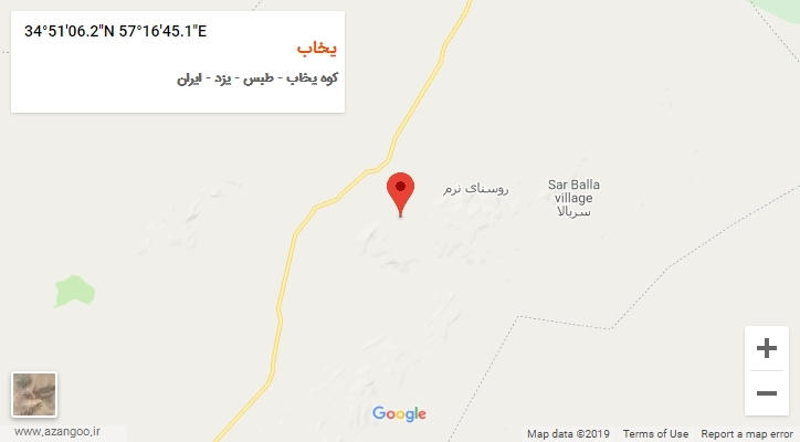 روستای یخاب بر روی نقشه
