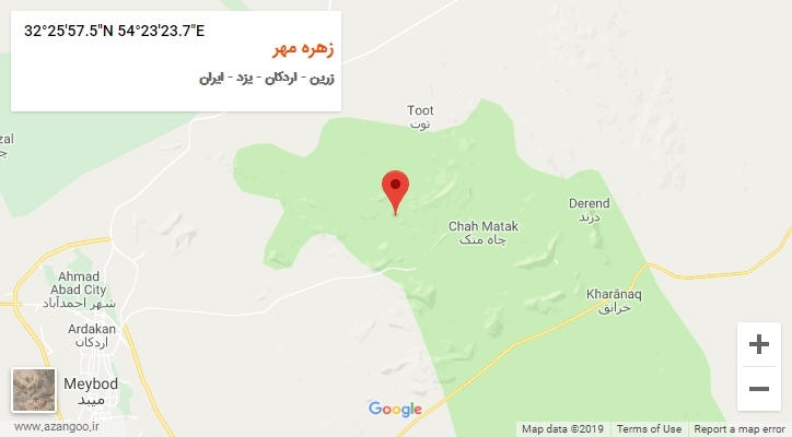 روستای زهره مهر بر روی نقشه