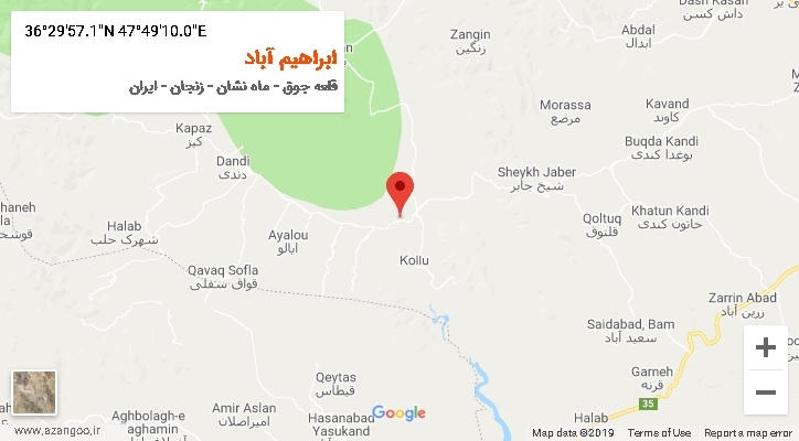 روستای ابراهیم آباد بر روی نقشه