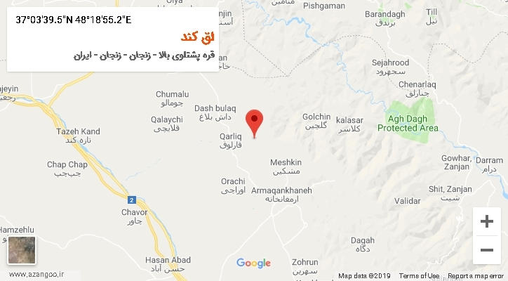 روستای اق کند بر روی نقشه