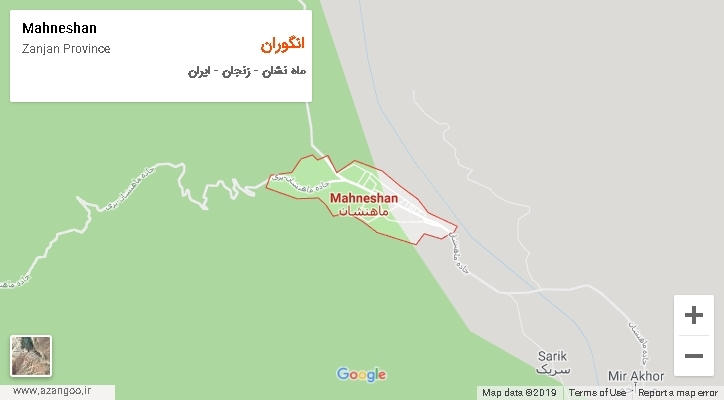 دهستان انگوران بر روی نقشه