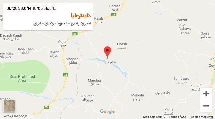 روستای دایدارعلیا بر روی نقشه