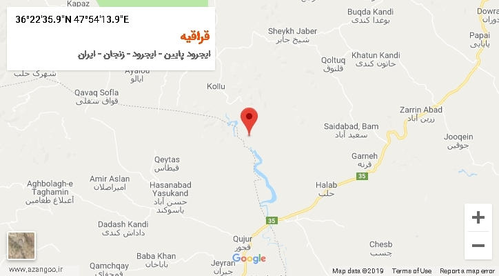 روستای قراقیه بر روی نقشه