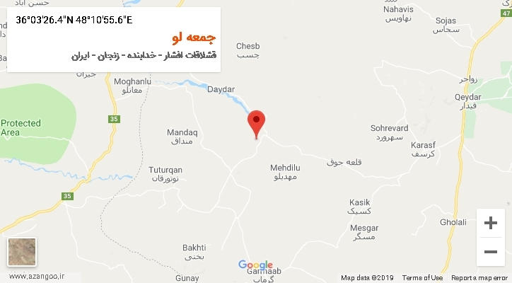روستای جمعه لو بر روی نقشه