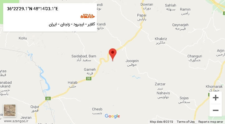 روستای خانقاه بر روی نقشه