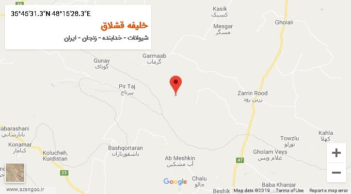 روستای خلیفه قشلاق بر روی نقشه
