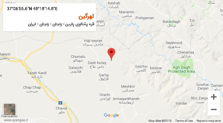 روستای لهرگین بر روی نقشه