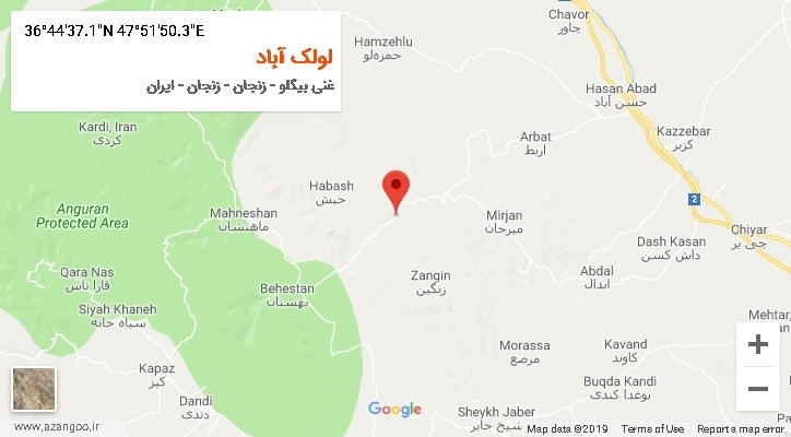 روستای لولک آباد بر روی نقشه