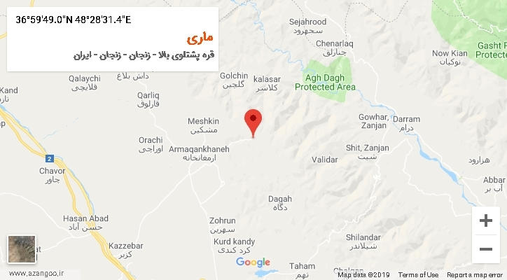 روستای ماری بر روی نقشه