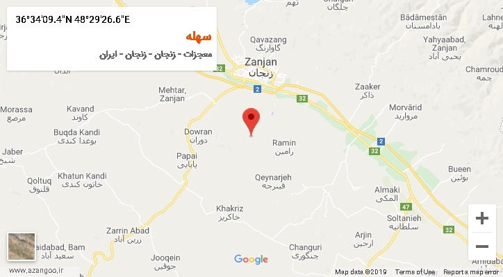 روستای سهله بر روی نقشه