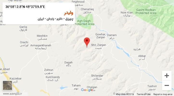 روستای ولیدر بر روی نقشه