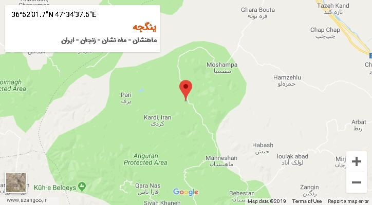 روستای ینگجه بر روی نقشه