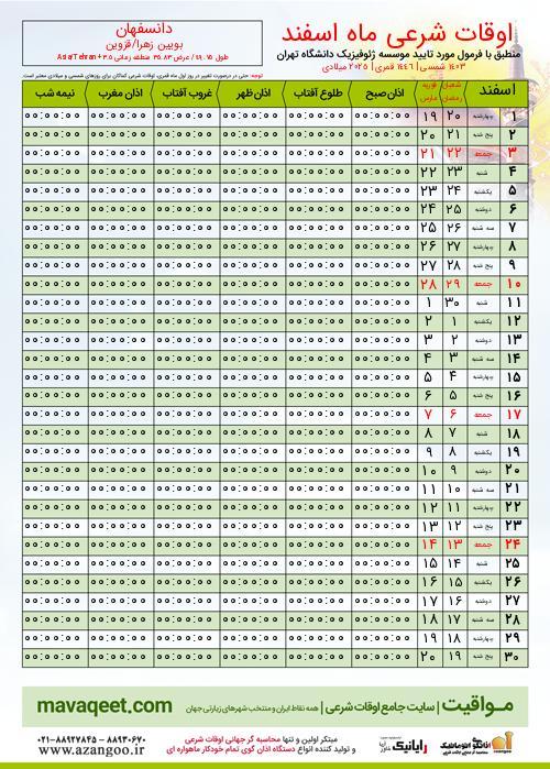 پیش نمایش فایل تصویری اوقات شرعی